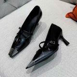  Giày Cao Gót 6.5 Phân Da Lì Mũi Bọc Kim Loại Cao Cấp T568-51 