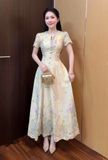  Váy Thiết Kế Thêu Hoa Tay Lỡ Cao Cấp VKT01 