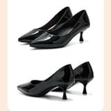  Giày Cao Gót 5 Phân Da Bóng Cao Cấp D980-1 