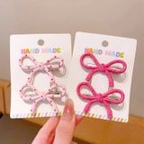  Set 2 kẹp tóc mái nơ chấm bi- SK-P63 