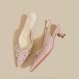  Giày Cao Gót 4 Phân Hở Gót 5555-2 