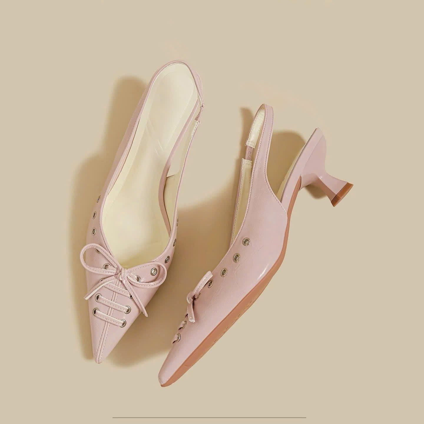  Giày Cao Gót 4 Phân Hở Gót 5555-2 