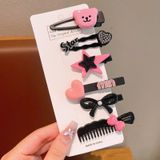  Set 6 kẹp tóc mái mỏ vịt, phong cách Dopamine ngọt ngào - SETK-343 