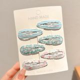  Set 6 kẹp tóc mái nhiều màu cho bé gái - SK-P40 