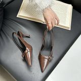  Giày Cao Gót 6 Phân Da Lì Cao Cấp 9825-2 