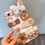  Set 9 kẹp tóc mái tone nâu cafe cho bé- SK-P59 