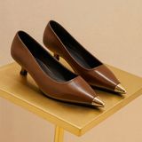  Giày Cao Gót 3 Phân Da Lì Cao  Cấp W7002 