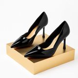  Giày Cao Gót 8 Phân Da Bóng Cao Cấp 528-51 