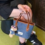  Túi Xách Denim Thời Trang Cao Cấp Tặng Kèm Charm 1454 