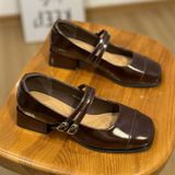  Giày Búp Bê Mary Jane 3 Phân  Da Lì Cao Cấp P125-33 
