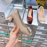  Giày Cao Gót 4 Phân Da Bóng Cao Cấp 1981885 