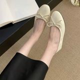  {Form Chuẩn} Giày Búp Bê Bệt Phối Nơ Da Lì Cao Cấp VN1989 