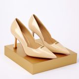  Giày Cao Gót 8 Phân Da Bóng Cao Cấp 528-51 