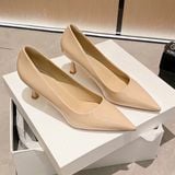  {QCCC-Form Chuẩn} Giày Cao Gót 6 Phân Da Bóng cao Cấp 975A 