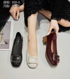  Giày Búp Bê Bệt 3 Phân Da Bóng QC Cao Cấp 899-5 