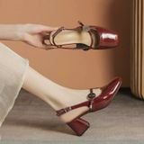  Giày Cao Gót 5 Phân Da Bóng Cao Cấp HF-351 