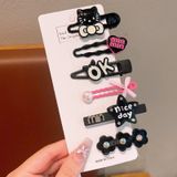  Set 6 kẹp tóc mái mỏ vịt, phong cách Dopamine ngọt ngào - SETK-343 