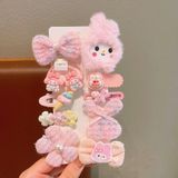  Set 11 kẹp tóc mái và chun tóc gắn charm hoạt hình- SK-P66 