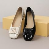  Giày Búp Bê Bệt 3 Phân Da Bóng QC Cao Cấp K020 