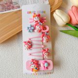  Set 6 kẹp tóc mái gắn charm hoạt hình Sanrio- SETK-377 
