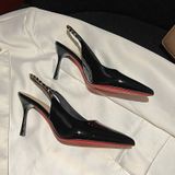  Giày Cao Gót 8 phân Da Bóng Cao Cấp 9223 