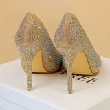  Giày Cao Gót Nữ 9 Phân Đính Đá Cao Cấp 539-9 