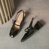  Giày Cao Gót 5 Phân Da Bóng Cao Cấp HF-351 