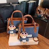  Túi Xách Denim Thời Trang Cao Cấp Tặng Kèm Charm 1454 