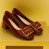  Giày Cao Gót 4 Phân Da Bóng Cao Cấp 1981885 