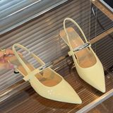  Giày Cao Gót 4 Phân Da Bóng Cao Cấp P125-1 