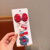  Set 5 kẹp tóc hình hoa phong cách Hàn Quốc- SETK-349 