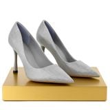  Giày Cao Gót 9 Phân Da Bóng Dập Vân Cao Cấp F300-13 