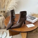  Giày Boot Nữ Da Lì Cao Cấp 7 Phân 2565 