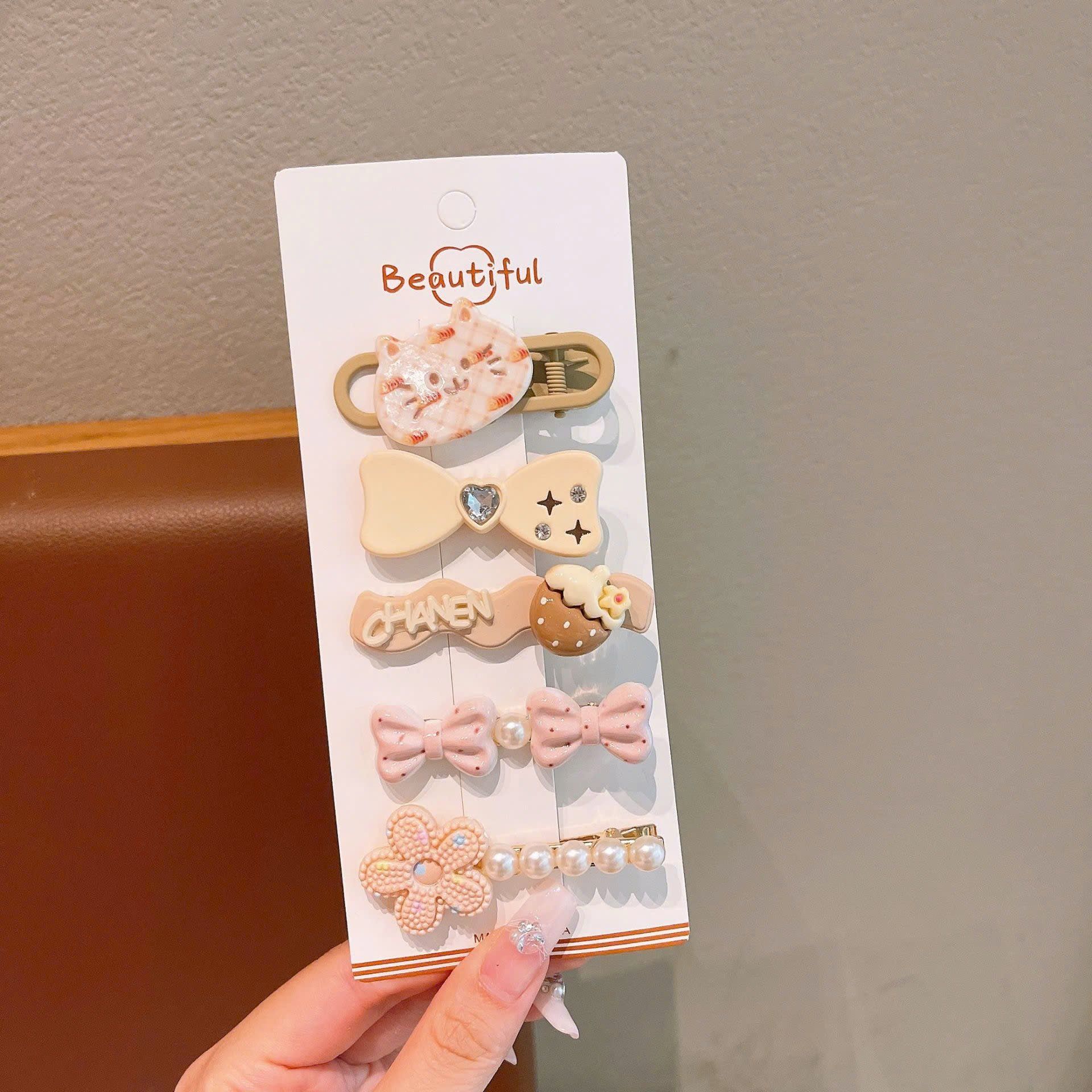  Set 5 kẹp tóc mỏ vịt Hello Kitty - SK-P43 