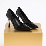  Giày Cao Gót 9 Phân Da Bóng Dập Vân Cao Cấp F300-13 