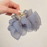  Kẹp Tóc Càng Cua Bảng Lớn Voan Chấm Đá KT11 