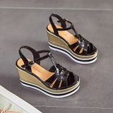  Giày Sandal Đế Xuồng Cao Su Đúc 9 Phân  Siêu Êm 31010-1 