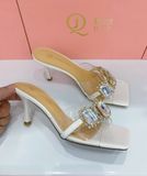  Dép Cao Gót 7 Phân  Đính Đá sang Trọng C5531-3 