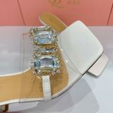  Dép Cao Gót 7 Phân  Đính Đá sang Trọng C5531-3 