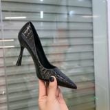  Giày Cao Gót 9 Phân Da Bóng Dập Vân Cao Cấp F300-13 
