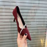  Giày Cao Gót 7 Phân Đính  Đá Cao Cấp D978-7 
