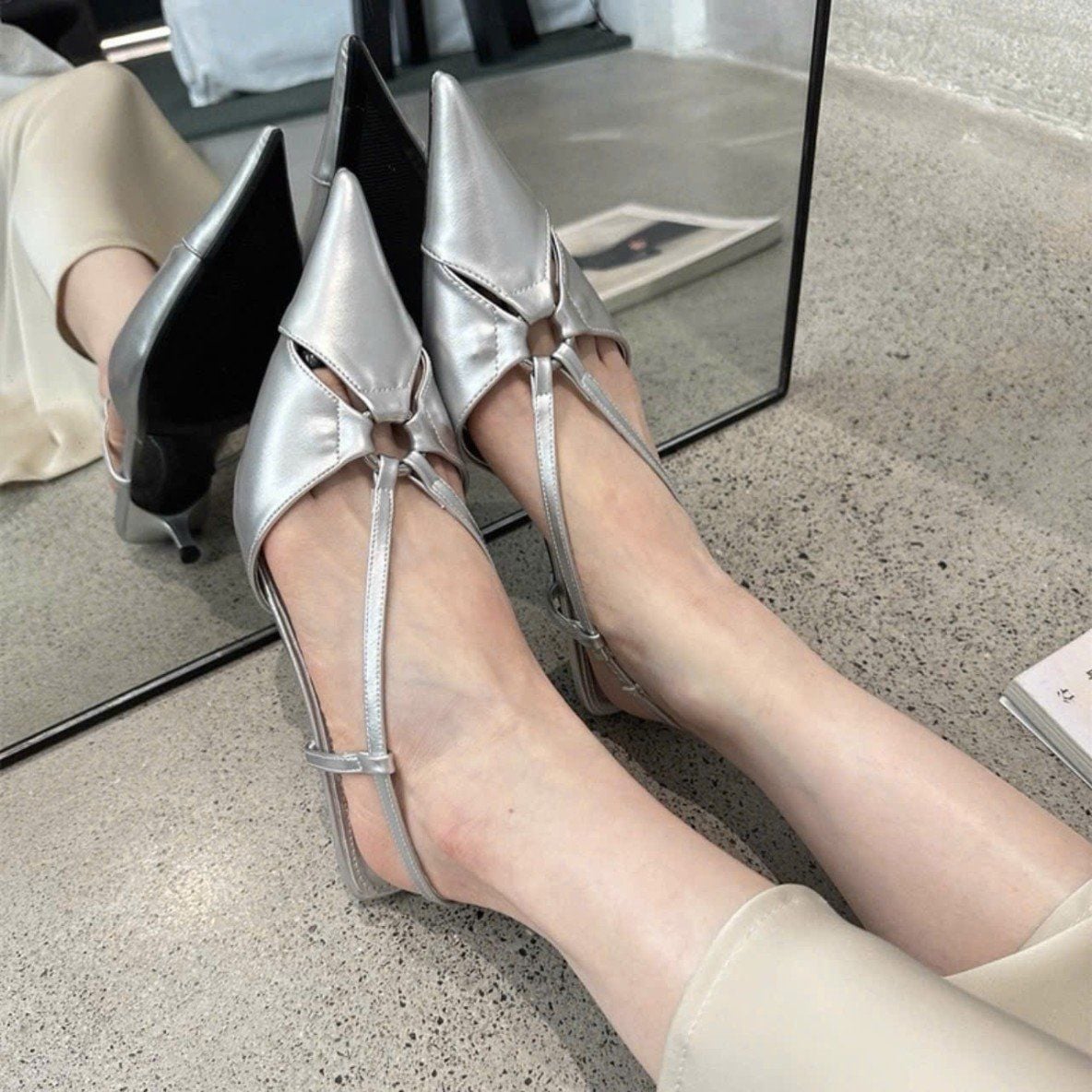  Giày Cao Gót 4 Phân Hở Gót SY-18 