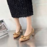  Giày Cao Gót 5 Phân Da Bóng Cao Cấp 1818-117 