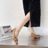  Giày Cao Gót 5 Phân Da Bóng Cao Cấp 1818-117 