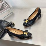  Giày Cao Gót 5 Phân Da Bóng Cao Cấp 1818-117 