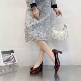  Giày Cao Gót 5 Phân Da Bóng Cao Cấp 1818-117 