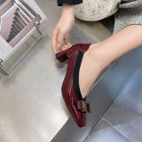  Giày Cao Gót 5 Phân Da Bóng Cao Cấp 1818-117 