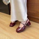  Giày Cao Gót 5 Phân Da Bóng Cao Cấp 2516-3 