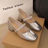  Giày Búp Bê Mary Jane Đính Đá cao Cấp P125-23 