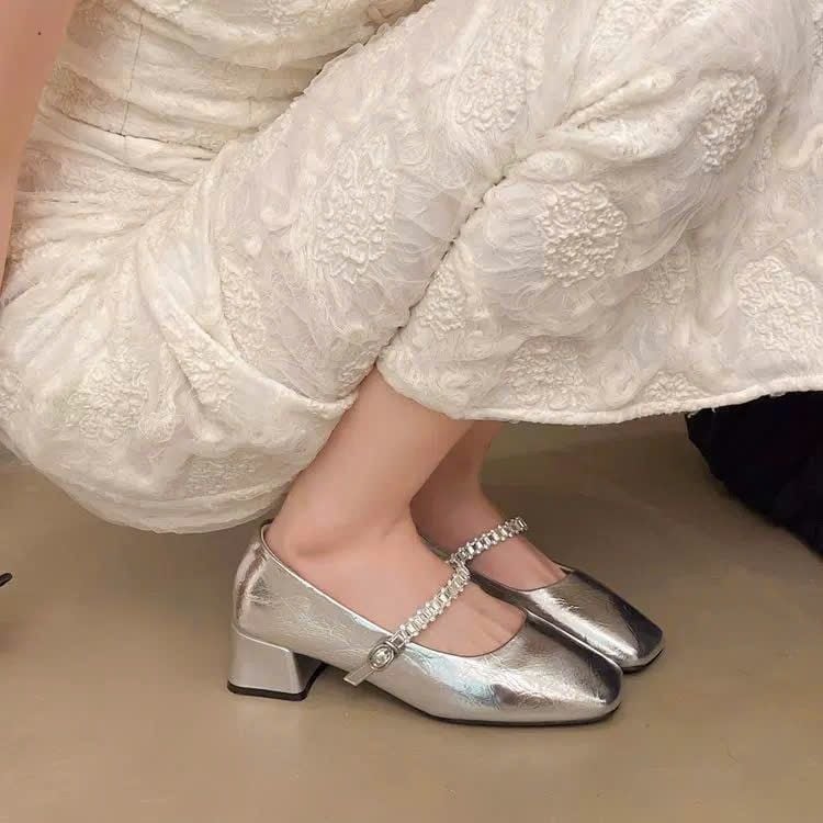  Giày Búp Bê Mary Jane Đính Đá cao Cấp P125-23 